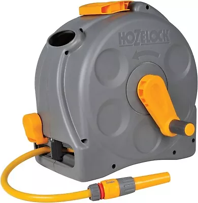 Hozelock 2415 2-n-1 Compact Reel 25 Metres 11.5mm Hose Wall Mount Garden • £48.96