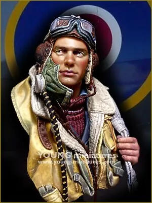 Young Miniatures - Battle Of Britain RAF Pilot WWII - 1/10th Resin Bust - YM1891 • £46