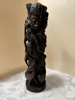 African Makonde Family Tree Of Life Detailed Wood Carving Art Sculpture • $89.99