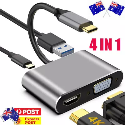 4 In1 Type C To USB-C 4K HDMI USB 3.0 Hub Adapter Cable For Macbook Samsung NEW • $16.99