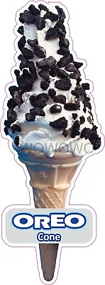 Ice Cream Van Sticker Oreo Crumbs Cone Ice Cream Stickers Trailer Decals • £3.95