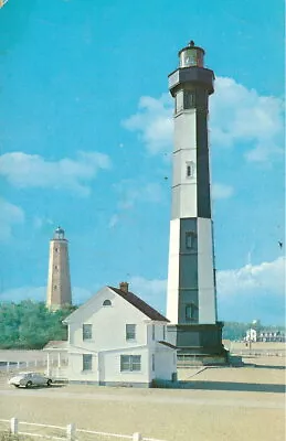 Cape Henry Lighthouses Old And New VA - Unposted 1950s - Rowe Distributing • £1.25