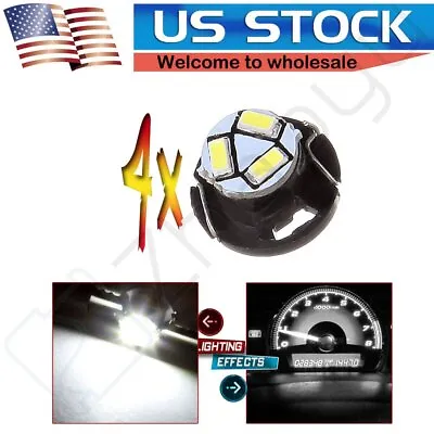 4X T5/T4.7 Neo Wedge White 3014 3SMD LED Bulb A/C Heater Climate Contro Lights • $5.08