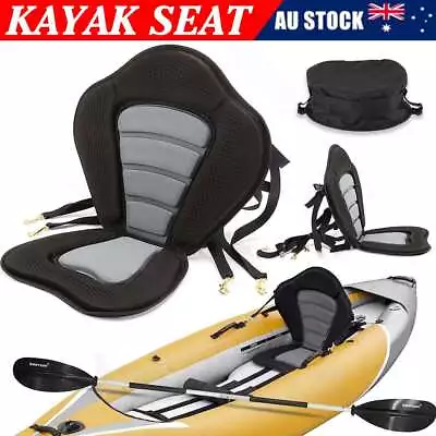 Adjustable Canoe Kayak Seat Padded Detachable BackPack Storage Bag Hooks Strap • $28.35