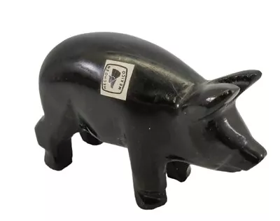 $19.97 • Buy Vintage Hand Carved Black Onyx Or Obsidian Small Pig Figurine Mexico
