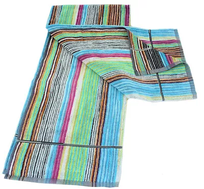 MISSONI HOME BATH SHEET ECO COTTON 40x59  100x150cm KNITTED BAND BRADLEY 100 • $125