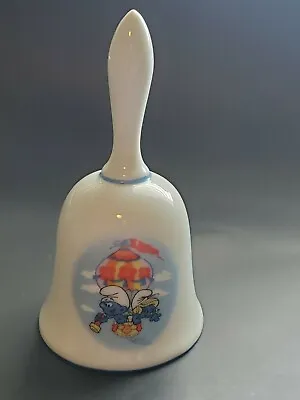 $9.99 • Buy Smurf Ceramic Porcelain Bell - 3 Hot Air Balloon Images - Vintage 1982 - UNUSED