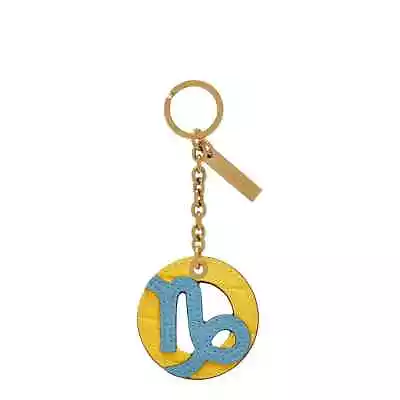 Mulberry Citrus Yellow Zodiac Leather Keyring Capricorn. RPP £105 • £44.99