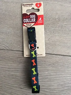 Rosewood Dog Collar Multi Colour  Wag N Walk Fashion Durable Nylon Adjustable • £4.48