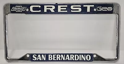 Vintage California License Plate Frame San Bernardino Crest Chevrolet Geo  • $24.99