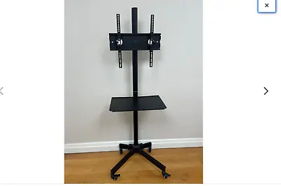Bontec 23” To 60” TV Or Monitor Stand Mobile On Wheels + Laptop Or Skybox Shelf. • £25