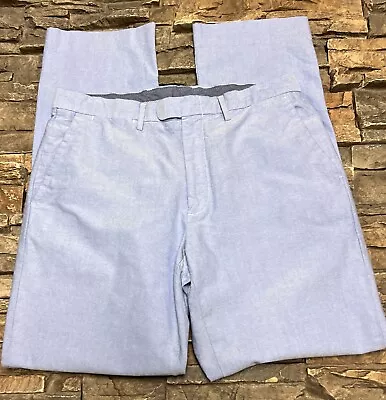 J Crew The Bowery Pants Chino Mens 32x32 Oxford Cotton Blue Casual Preppy • $21