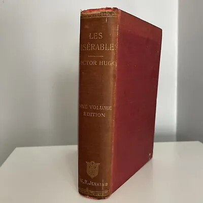 Victor Hugo Les Miserables One Volume Edition In French 1895 Hardcover - FAIR • $32