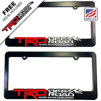 TRD-License-Plate-Frame-Toyota-TRD-Offroad-Tacoma-FJ-Cruiser-4x4-off-road-Rally • $18.95