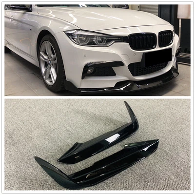 Glossy Black Front Splitters Bumper Lip For BMW 3 Series F30 M Sport 2012-2018 • $43.34