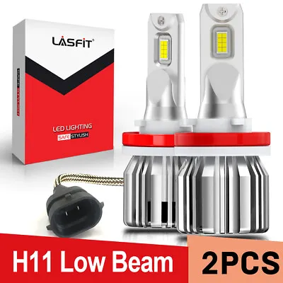2x LASFIT LCplus H11 LED Headlight Bulbs Low Beam Headlights Bulb 6000K White • $34.99