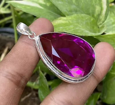 Natural Pink Tourmaline 925 Sterling Silver Pendant Handmade Jewelry Gift E 30 • $16.11