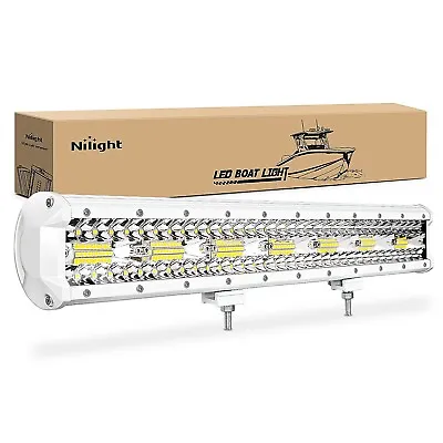 Nilight Marine LED Light Bar 20Inch White Spot Flood Combo Navigation Lights • $46.99