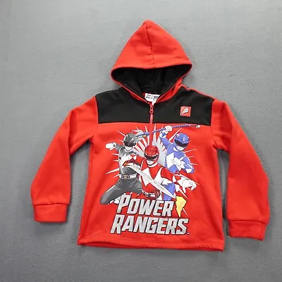 Mighty Morphine Power Rangers Boys Red Long Sleeve Hoodie Size 10/12 • $9.99