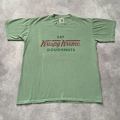 Vintage 90s Krispy Kreme Doughnuts Shirt Size M Snack Food Restaurant Logo Fade  • $22.50
