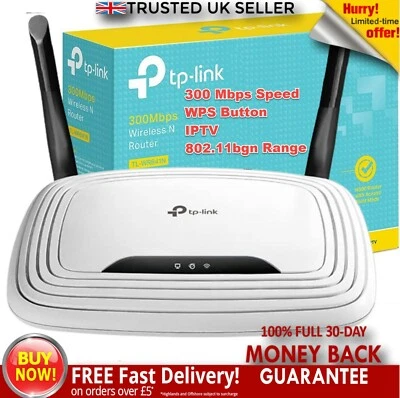£22.38 • Buy TP-Link Wireless Internet Router WiFi Booster 300Mbps Signal Range Extender