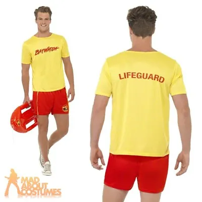 £27.99 • Buy Mens Baywatch Costume Stag Party Beach Fancy Dress 80s 90s Officially Licensed  