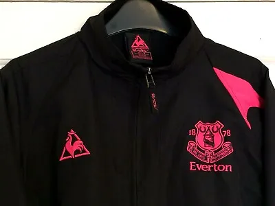 C.2010 Black & Pink Le Coq Sportif Everton Shell Jacket Size 30/32 XXLB (Boys) • £12