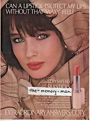 Coty Silksticks Lipstick 1984 Picture Print Ad Clipping Page Night Of Olay Ad • £14.41