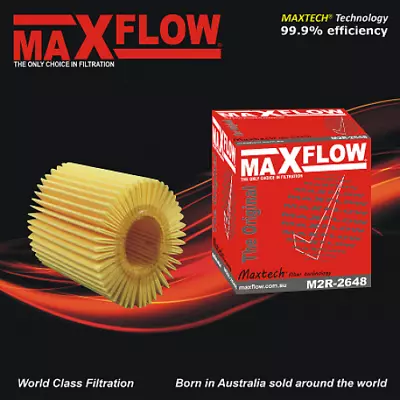 Oil Filter For Toyota Lexus Genuine MAXFLOW® Replaces Ryco Oil Filter R2648P • $28.99