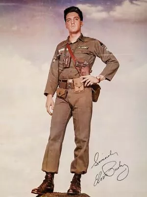 Elvis Presley In US Army Uniform NEW Metal Sign:  Sincerely Elvis Presley  • $19.88