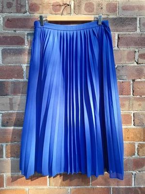 $29.95 • Buy ASOS Cobalt Blue Pleated Midi Skirt AU 14