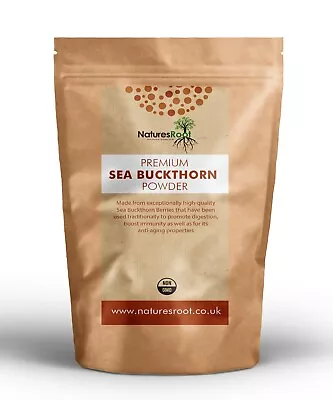 Sea Buckthorn Berry Powder - Herbal Supplement | Vegan | Rich In Omega 3 6 7 9 • £7.99