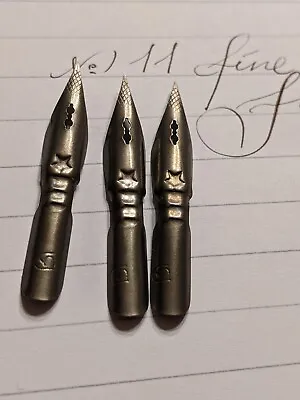 Lot Of 3 Pcs Mint Vintage Dip Pen Nibs. Soviet Classical  Nr.11 . Flex Pen Nib • $2.97