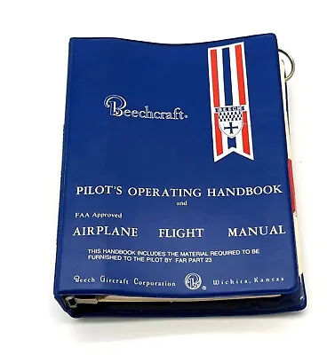 Beechcraft Duchess 76 Pilot's Operating Handbook/FAA Approved Flight Manual 1980 • $179.99
