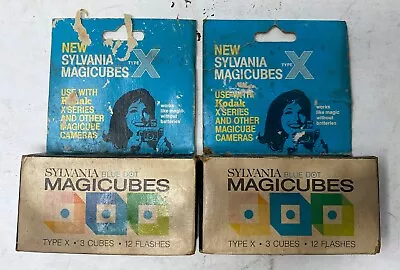 Lot X2 Sylvania Magicubes Blue Dot 3-Pack/12 Flashes/X-Type: Magic Cubes Bulb • $14.99