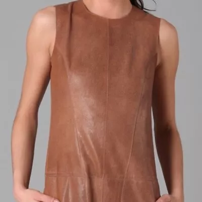 Vince Lambskin Leather Sleeveless Top • $7.39