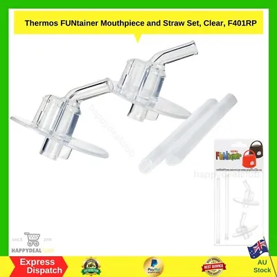 $11.99 • Buy Thermos FUNtainer Replacement Mouthpiece And Straw Set For Bottles F401RP Clear