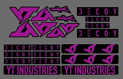 YT Industries DECOY Vinyl Custom Decals Stickers Bike Frame Kit Replacement • $14.99