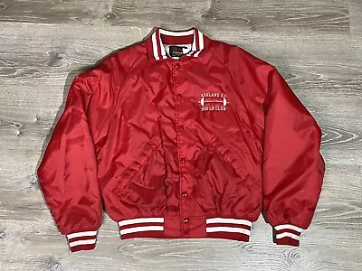 VTG Jacket 44-L-46 Pla-Jac Dunbrooke Bomber Red Oregon Ashland HS 900 Lb Club • $14.50