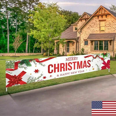 $10.66 • Buy Outdoor Indoor Decoration Home Xmas Banner Sign  Merry Christmas Decorations US