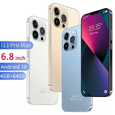 6.8  Unlocked I13 Pro Max Android 10 Smartphone Dual Sim 4G Phone Mobile 4G+64GB • $98.99