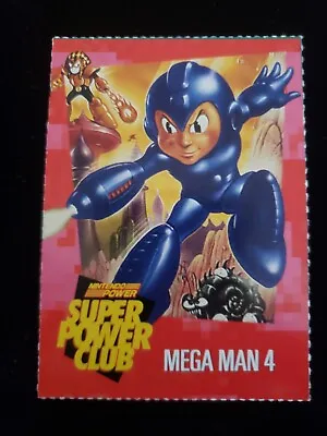 Nintendo Power Super Power Club Magazine Card 60 Mega Man 4 • $6