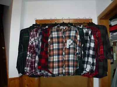 £15.50 • Buy Long Sleeve Flannel Shirt Blouses ,XXL,XL,L,M,S,Sonoma Multi Plaid 100% Cotton N