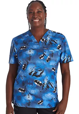 Batman Cherokee Scrubs Tooniforms DC Comics Unisex V Neck Top TF688 DMSN • $28.49