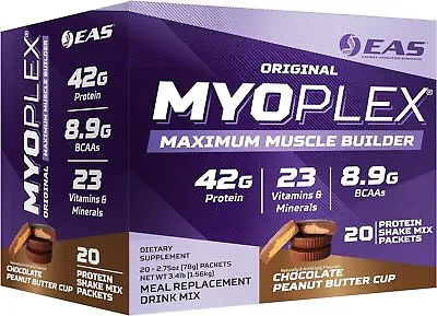 EAS Original MYOPLEX Maximum Muscle Builder - Meal Replacement Protein Mix -... • $69.95