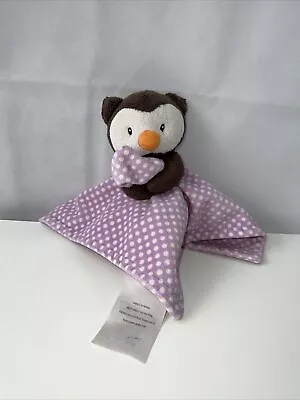 Little Miracles Owl Baby Comforter Blankie Soft Toy Blanket Doudou Purple • £11.69