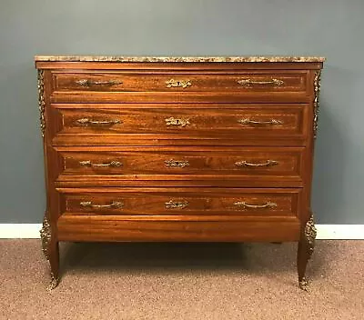 Marble Top French Neoclassical  4 Drawer Dresser • $1495