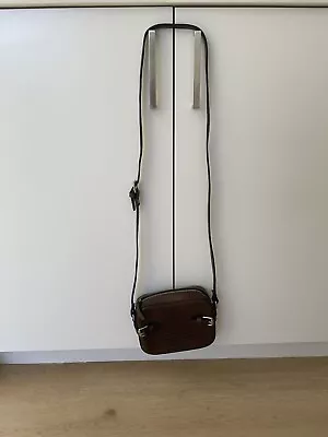 Massimo Dutti Brown Leather Crossbody Bag • $59.50