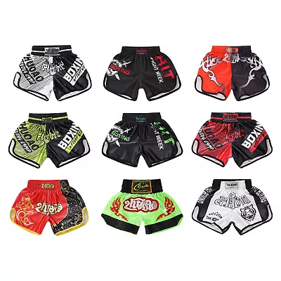 Kids Boys Girls Boxing Shorts Youth Cage Fight MMA Muay Thai Kickboxing Shorts • $14.09