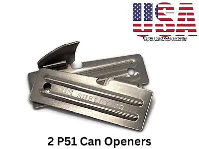 Two (2) New Genuine Military Issue P51 Can Openers Usa Made  Survival Bugout • $6.45